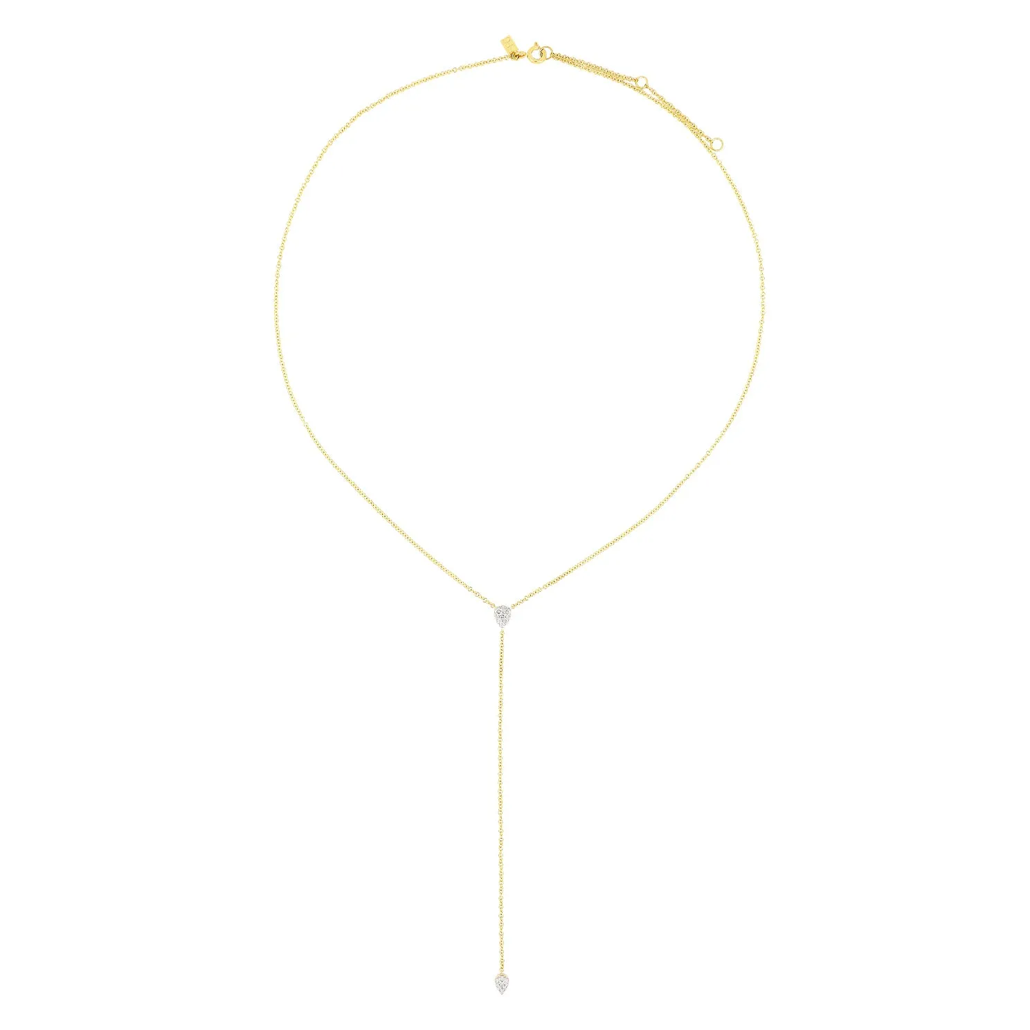 Full Cut Diamond Teardrop Lariat Necklace sold by EF Collection product image thumbnail 5