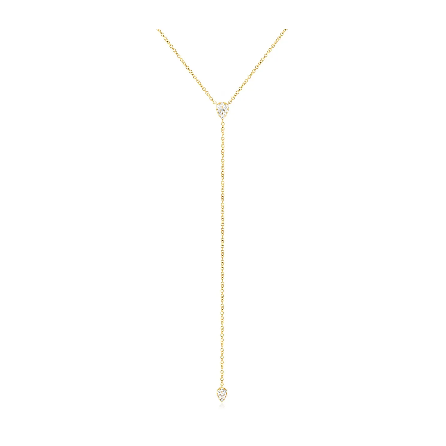Full Cut Diamond Teardrop Lariat Necklace sold by EF Collection