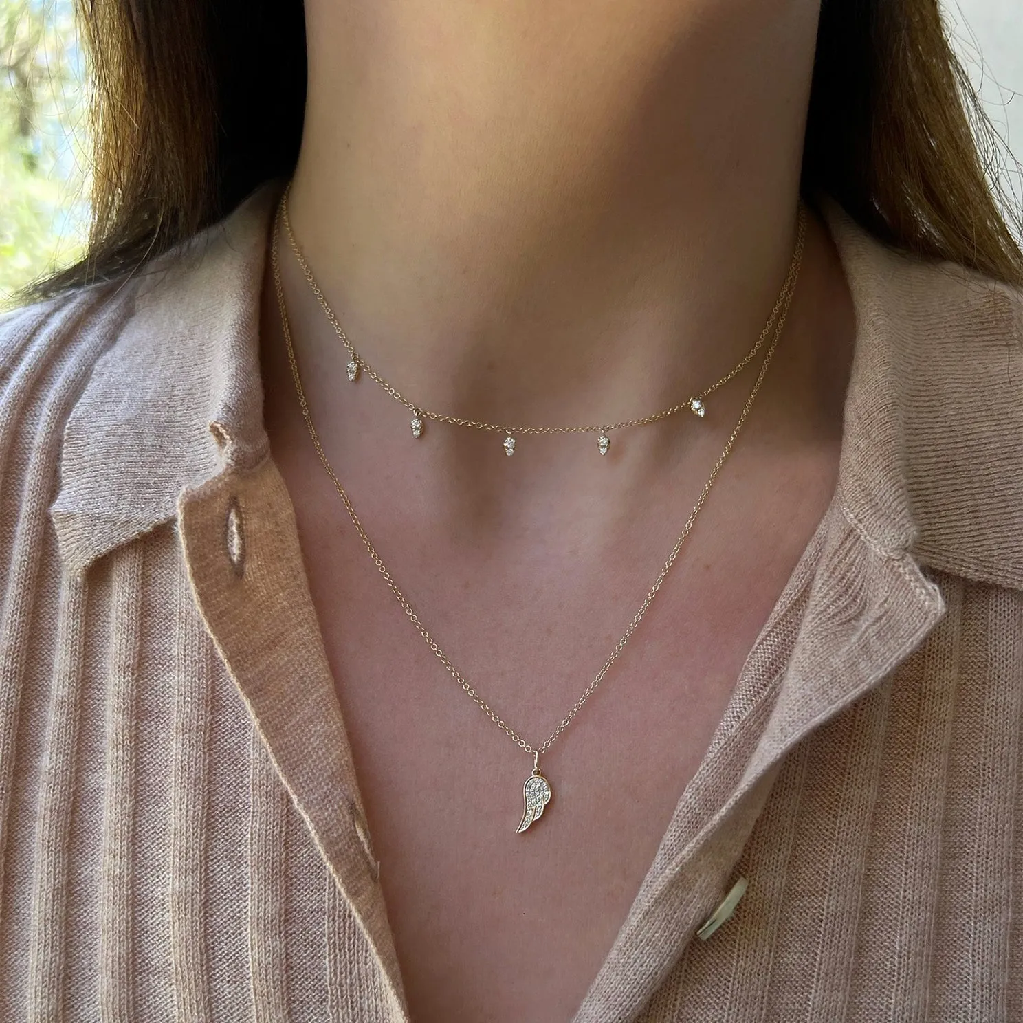 Diamond Angel Wing Necklace sold by EF Collection product image thumbnail 2