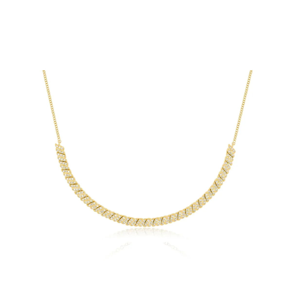 Diamond Twist Segment Necklace sold by EF Collection