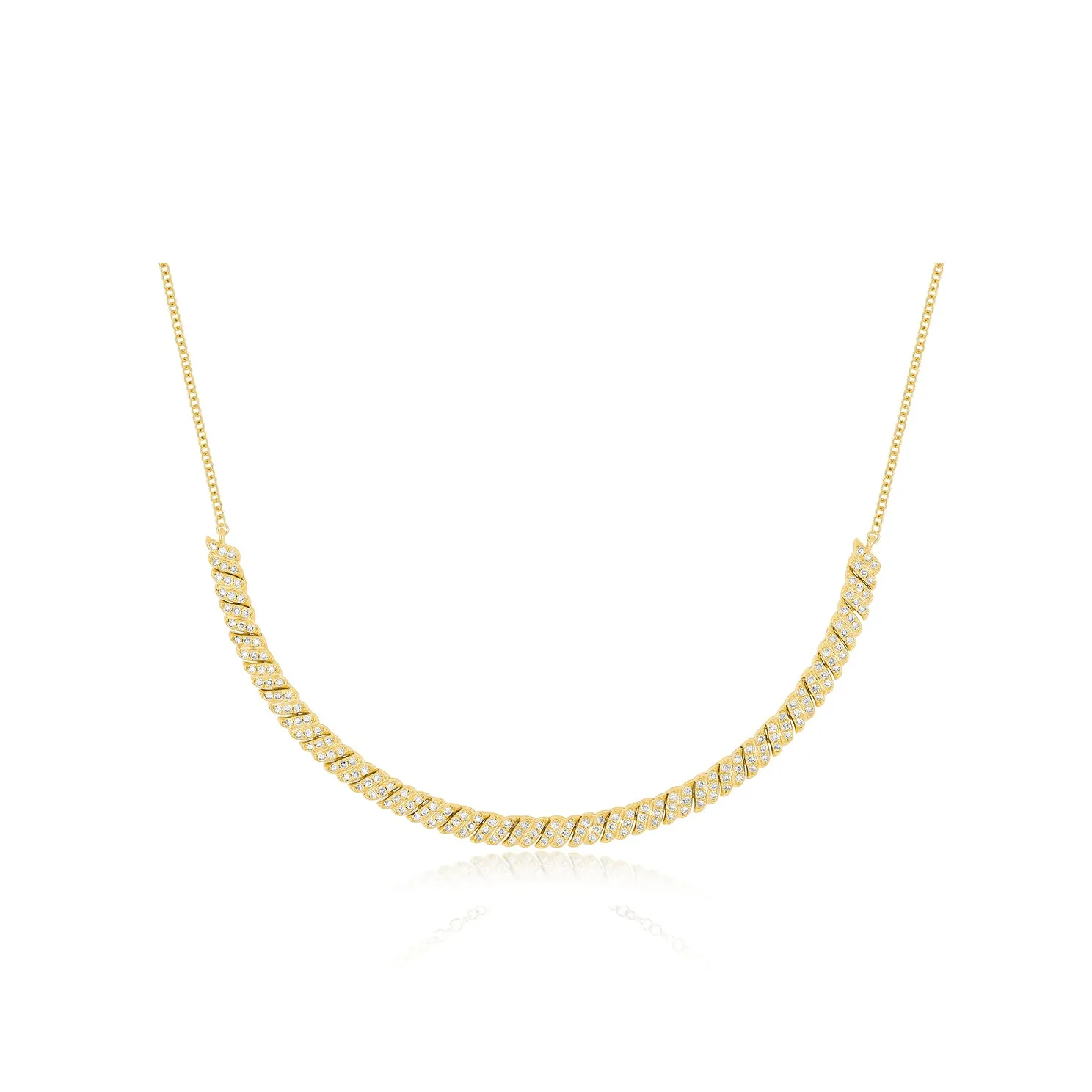 Diamond Twist Segment Necklace sold by EF Collection