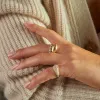 Diamond Pillow Stack Ring sold by EF Collection