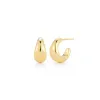 Gold Jumbo Dome Huggie Earrings sold by EF Collection