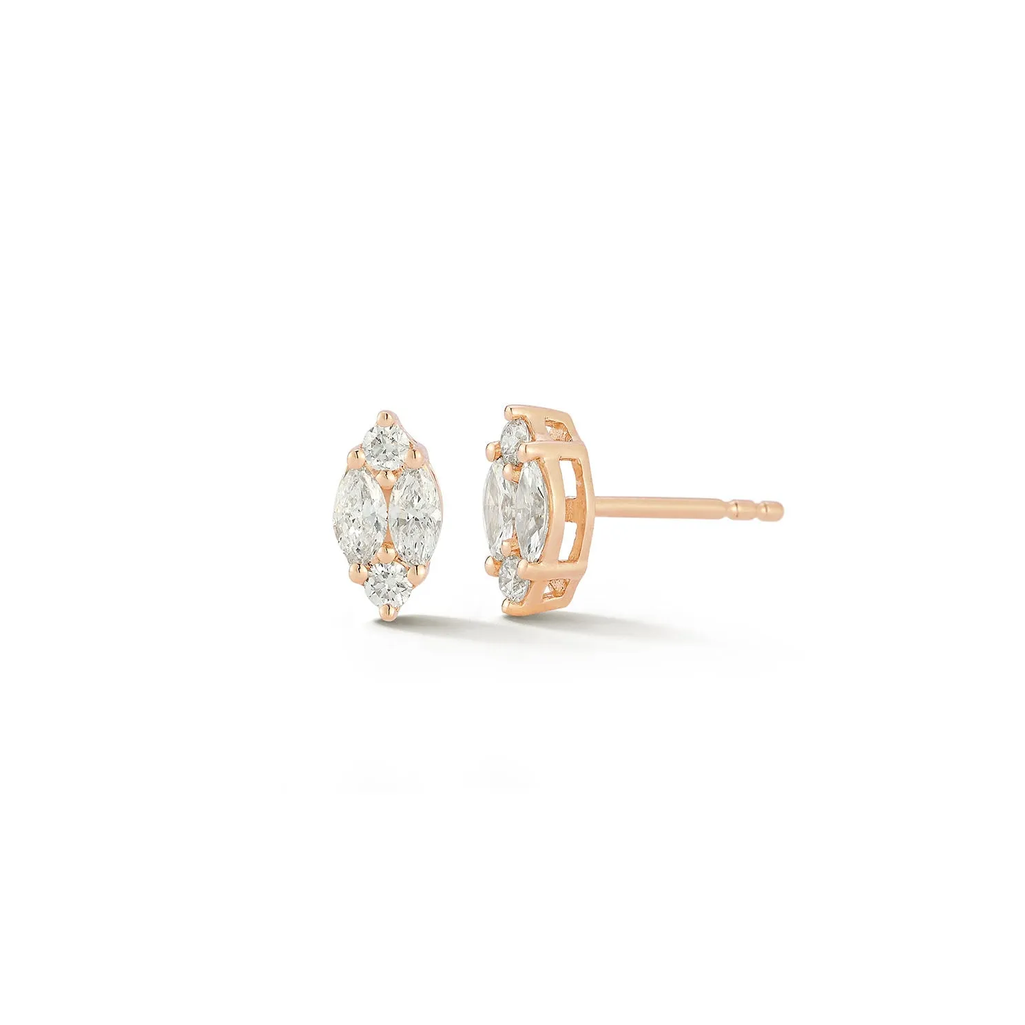 Diamond Illusion Marquise Stud Earrings sold by EF Collection product image thumbnail 3