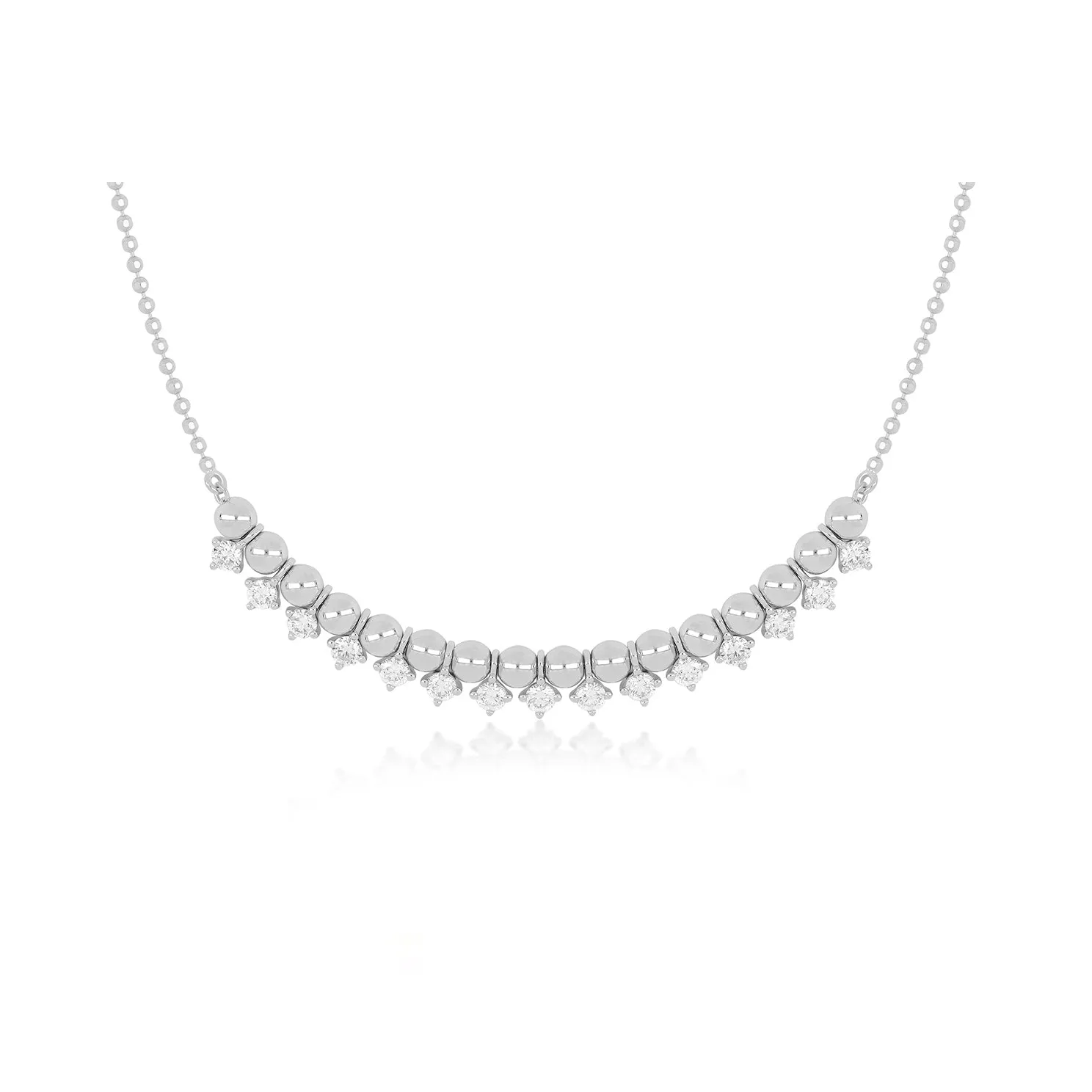 Diamond & Gold Ball Necklace sold by EF Collection
