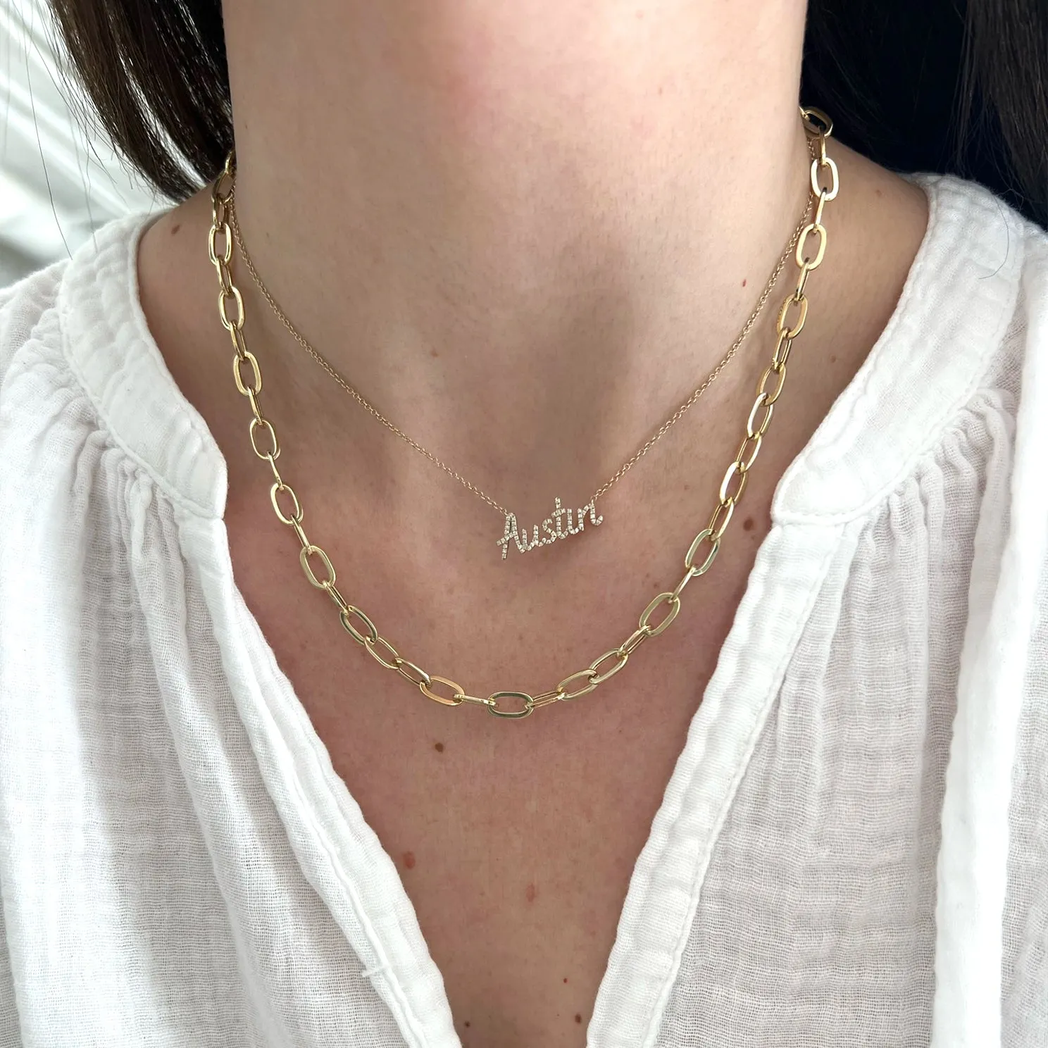 Jumbo Link Chain Necklace sold by EF Collection product image thumbnail 2