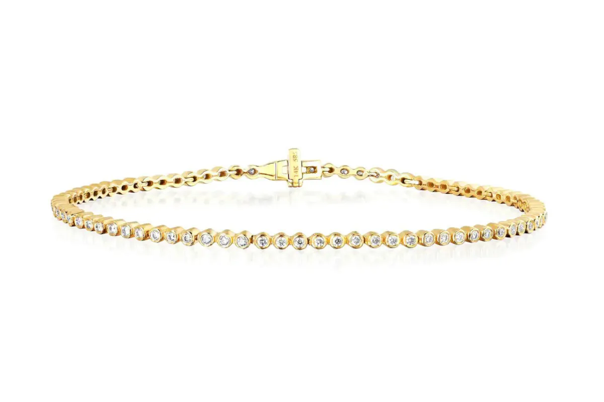 Diamond Bezel Eternity Bracelet sold by EF Collection