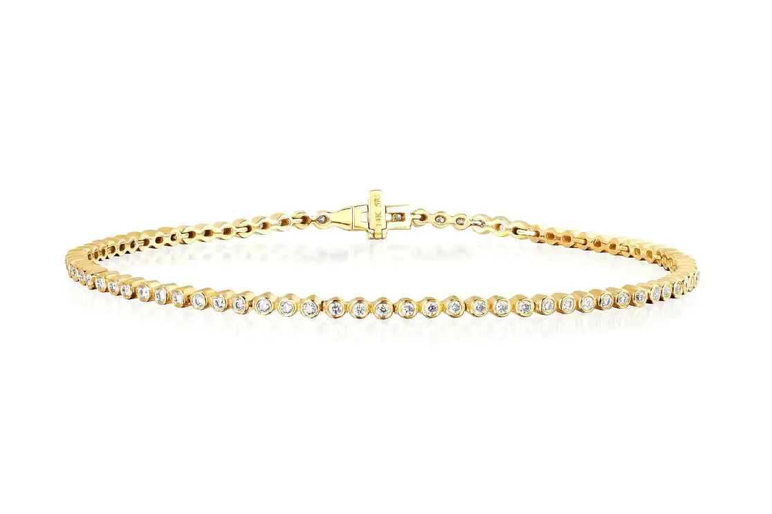 Diamond Bezel Eternity Bracelet sold by EF Collection
