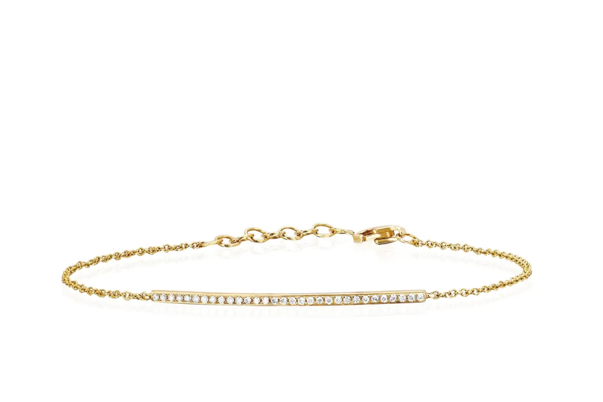 Diamond Bar Chain Bracelet sold by EF Collection