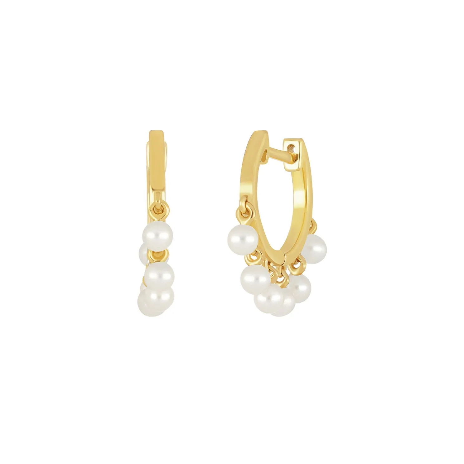 Pearl Shimmy Huggie Earring sold by EF Collection
