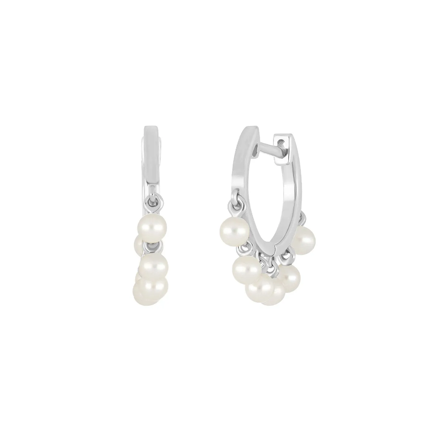 Pearl Shimmy Huggie Earring sold by EF Collection product image thumbnail 4