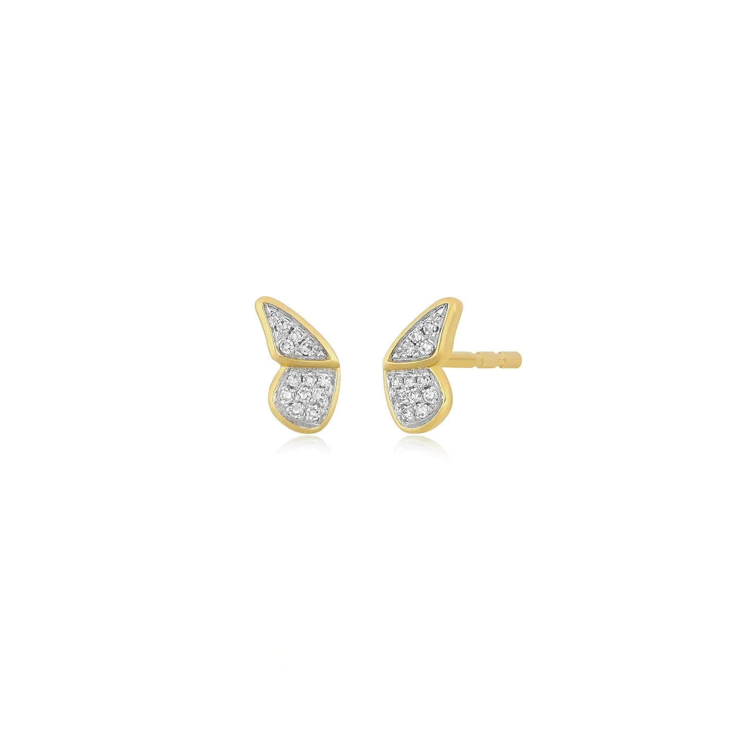 Diamond Flutter Stud Earrings sold by EF Collection