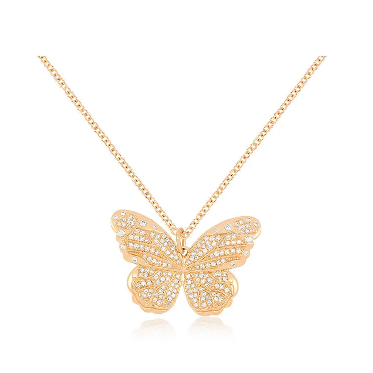 Pavé Diamond Jumbo Butterfly Necklace sold by EF Collection product image thumbnail 3