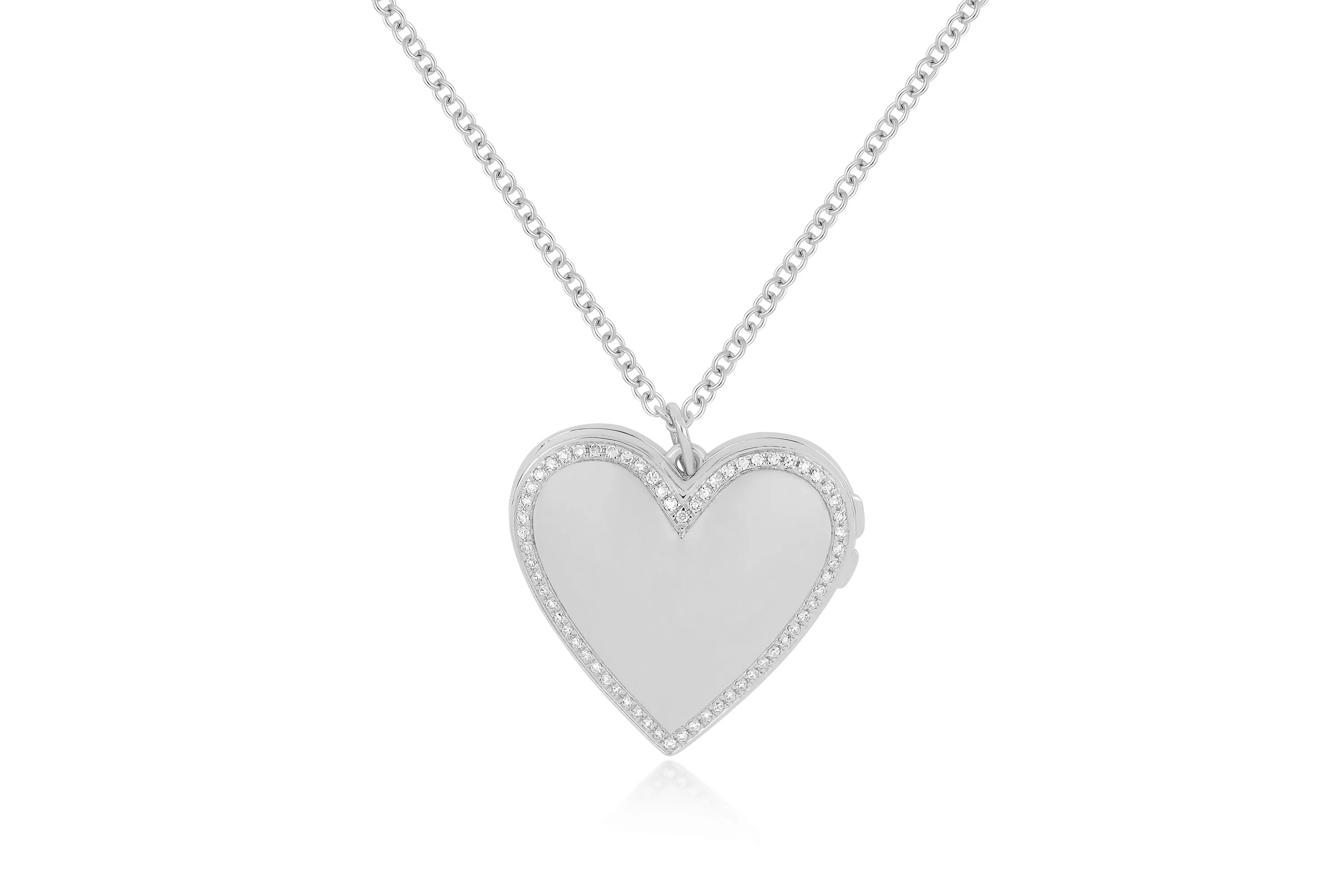 Gold and Diamond Heart Locket Necklace sold by EF Collection product image thumbnail 4