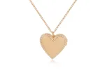 Gold and Diamond Heart Locket Necklace sold by EF Collection