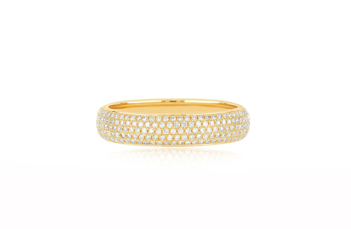 Pavé Diamond Bubble Ring sold by EF Collection