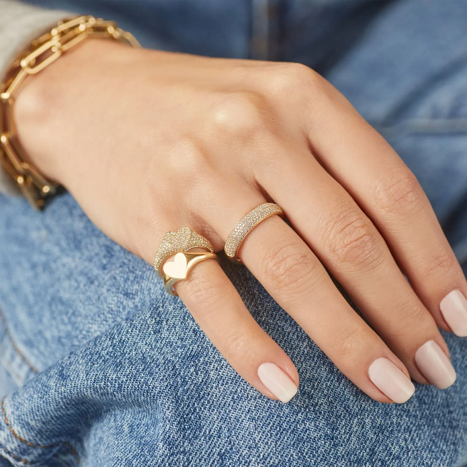 Pavé Diamond Bubble Ring sold by EF Collection product image thumbnail 5