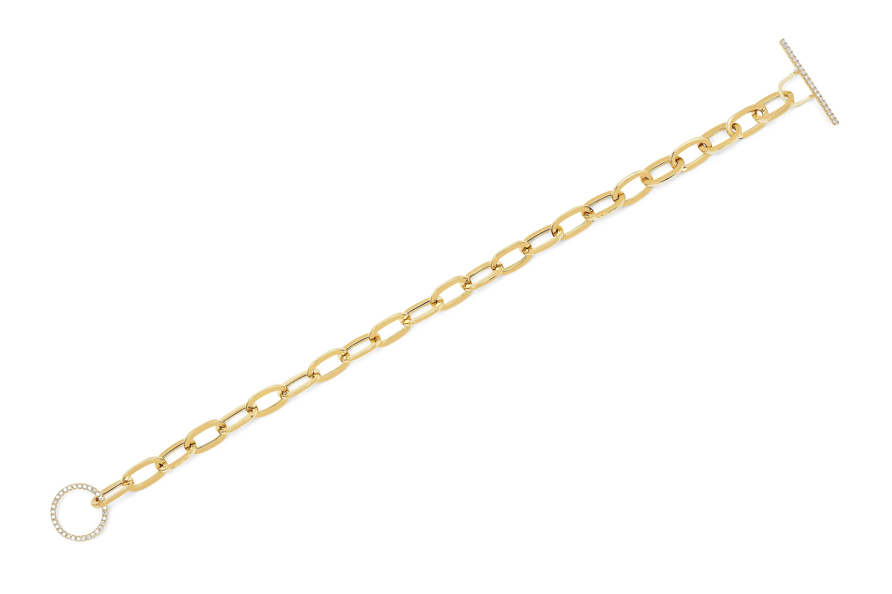 Jumbo Link Chain & Diamond Toggle Bracelet sold by EF Collection product image thumbnail 3