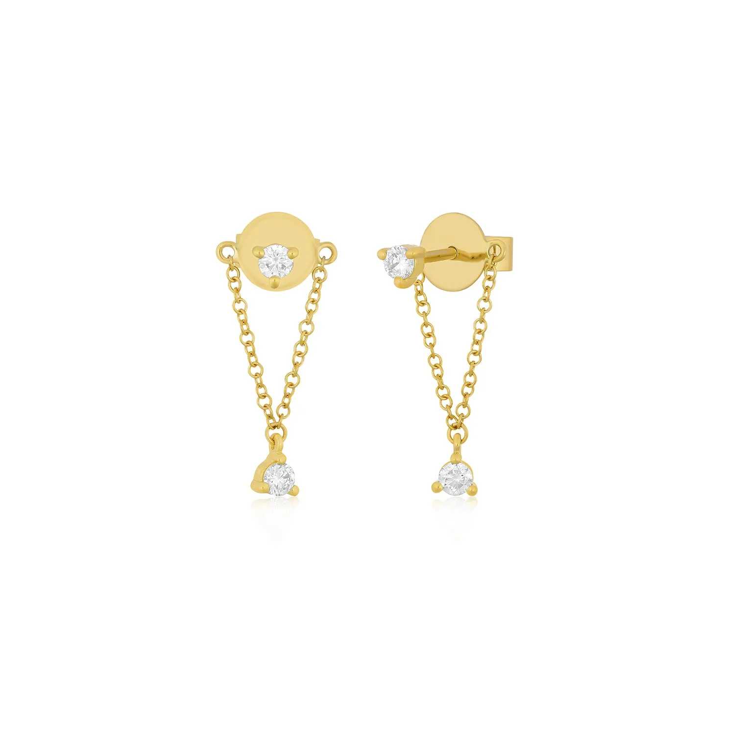 Suspended Diamond Stud Earring sold by EF Collection