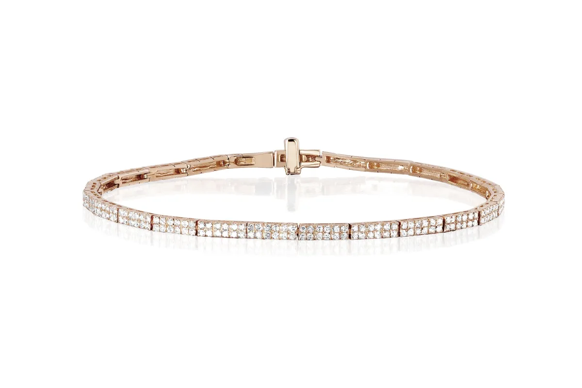Double Row Diamond Eternity Bracelet sold by EF Collection