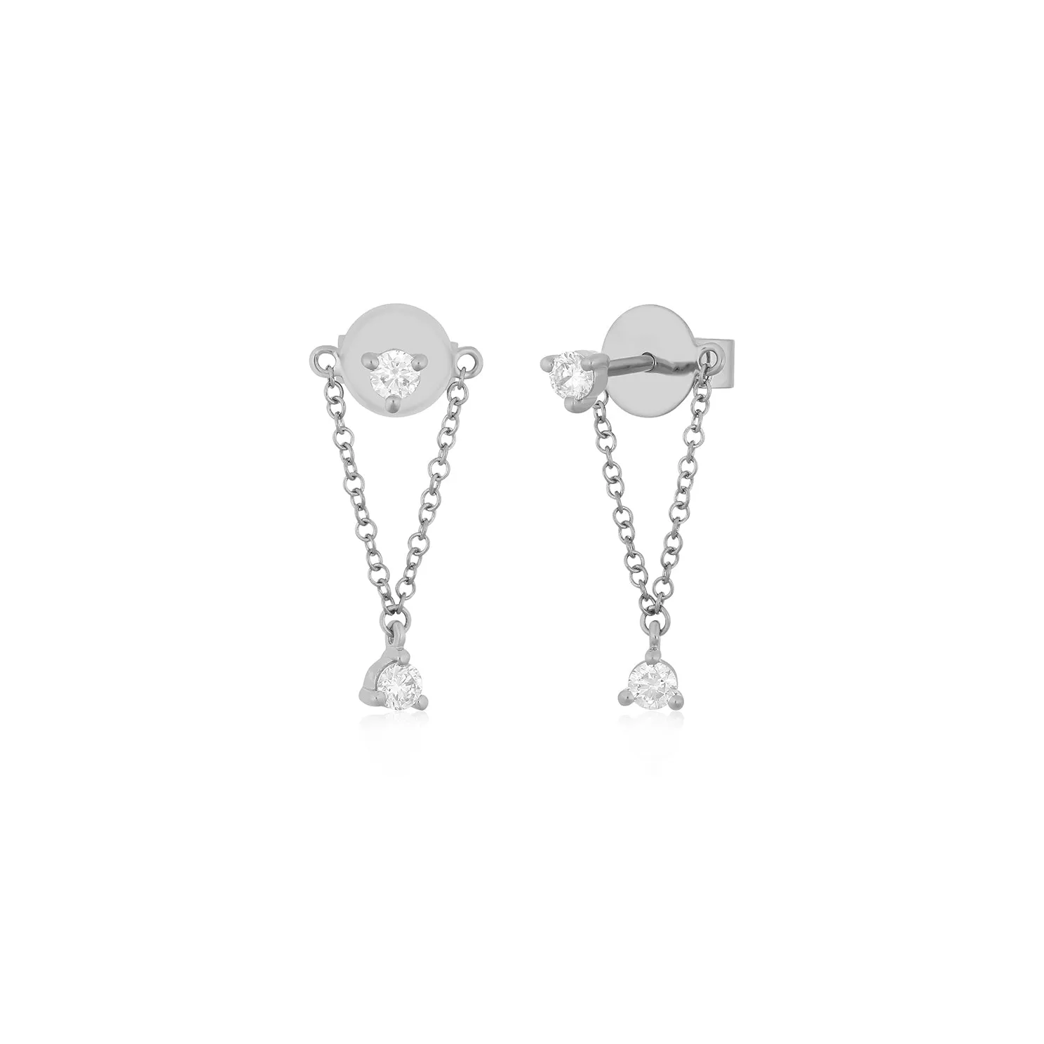 Suspended Diamond Stud Earring sold by EF Collection product image thumbnail 4