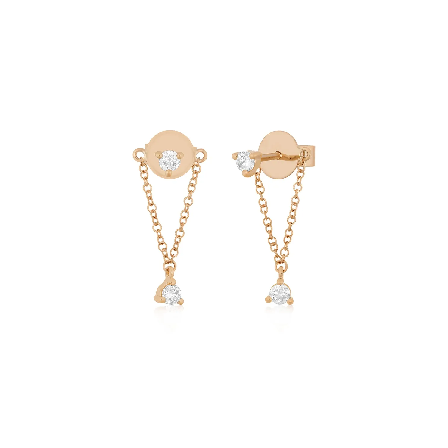 Suspended Diamond Stud Earring sold by EF Collection product image thumbnail 3