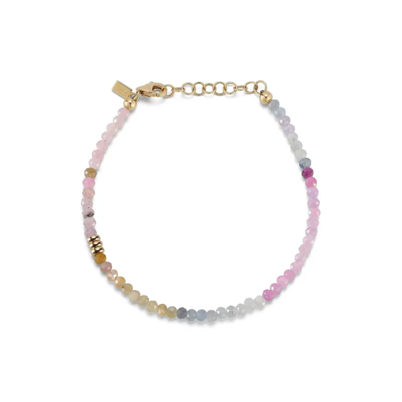 Ombré Sapphire Birthstone Bead Bracelet sold by EF Collection