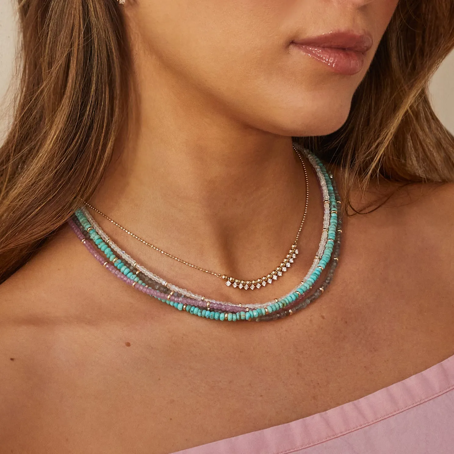 Birthstone Bead Necklace
In Pink Sapphire sold by EF Collection product image thumbnail 4