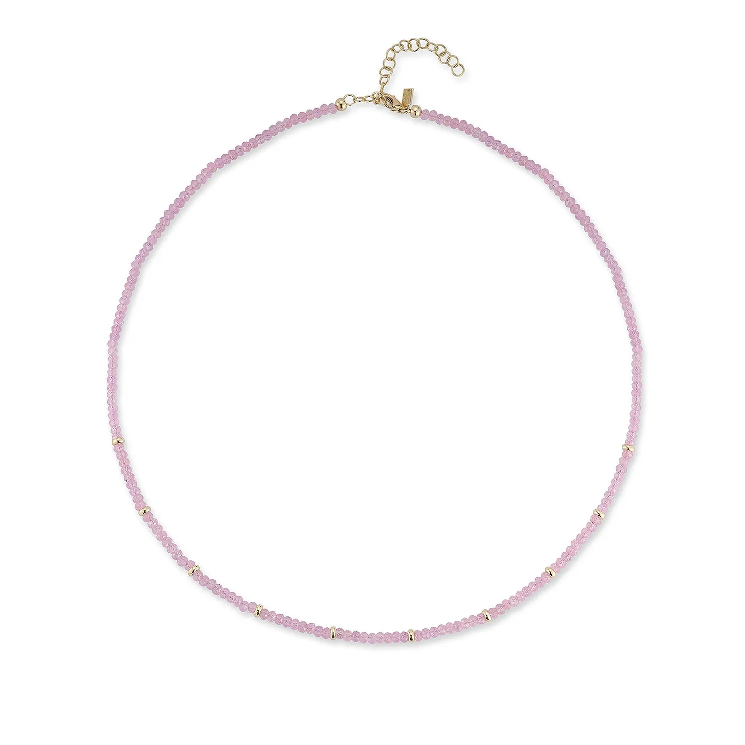 Birthstone Bead Necklace
In Pink Sapphire sold by EF Collection