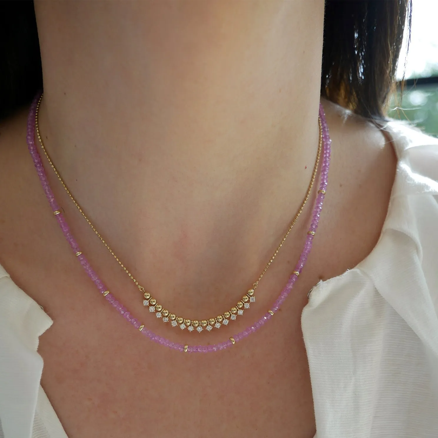 Birthstone Bead Necklace
In Pink Sapphire sold by EF Collection product image thumbnail 2