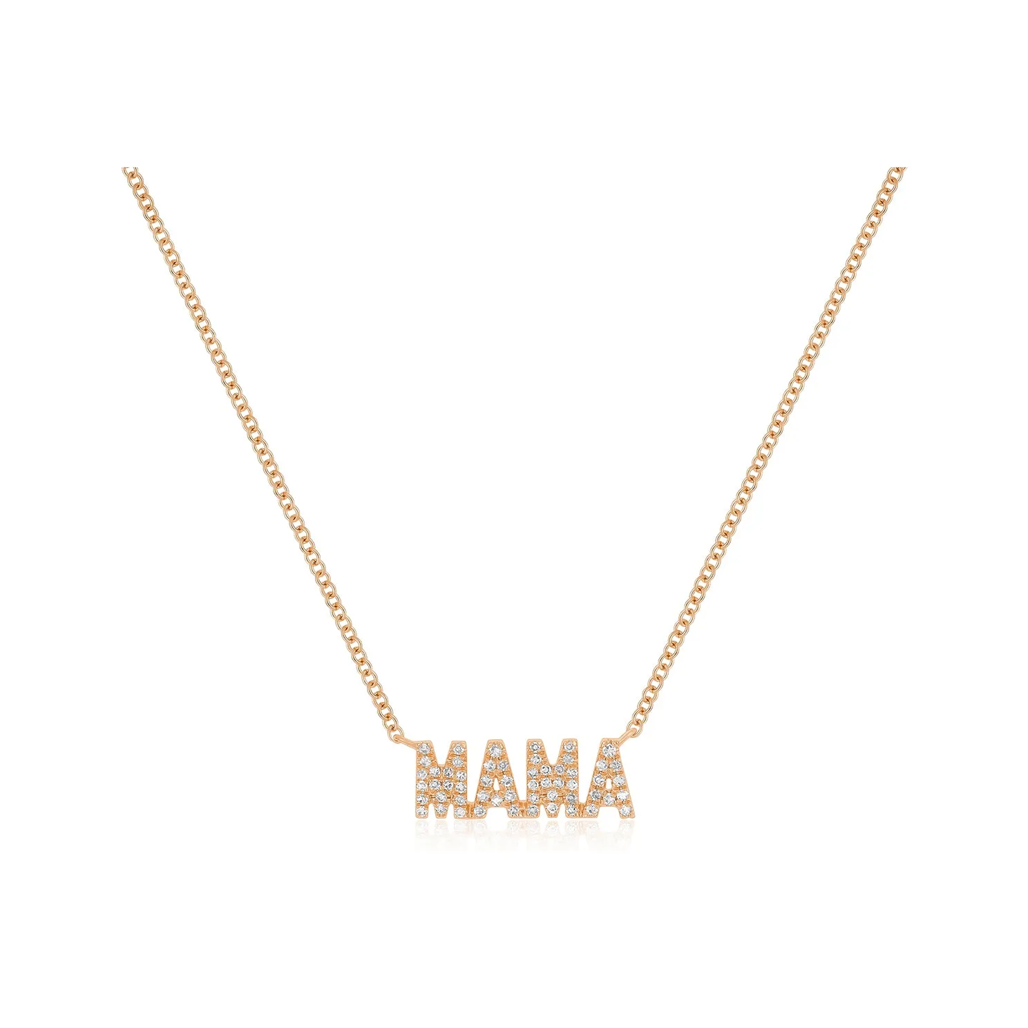 Diamond Block Mama Necklace sold by EF Collection product image thumbnail 4