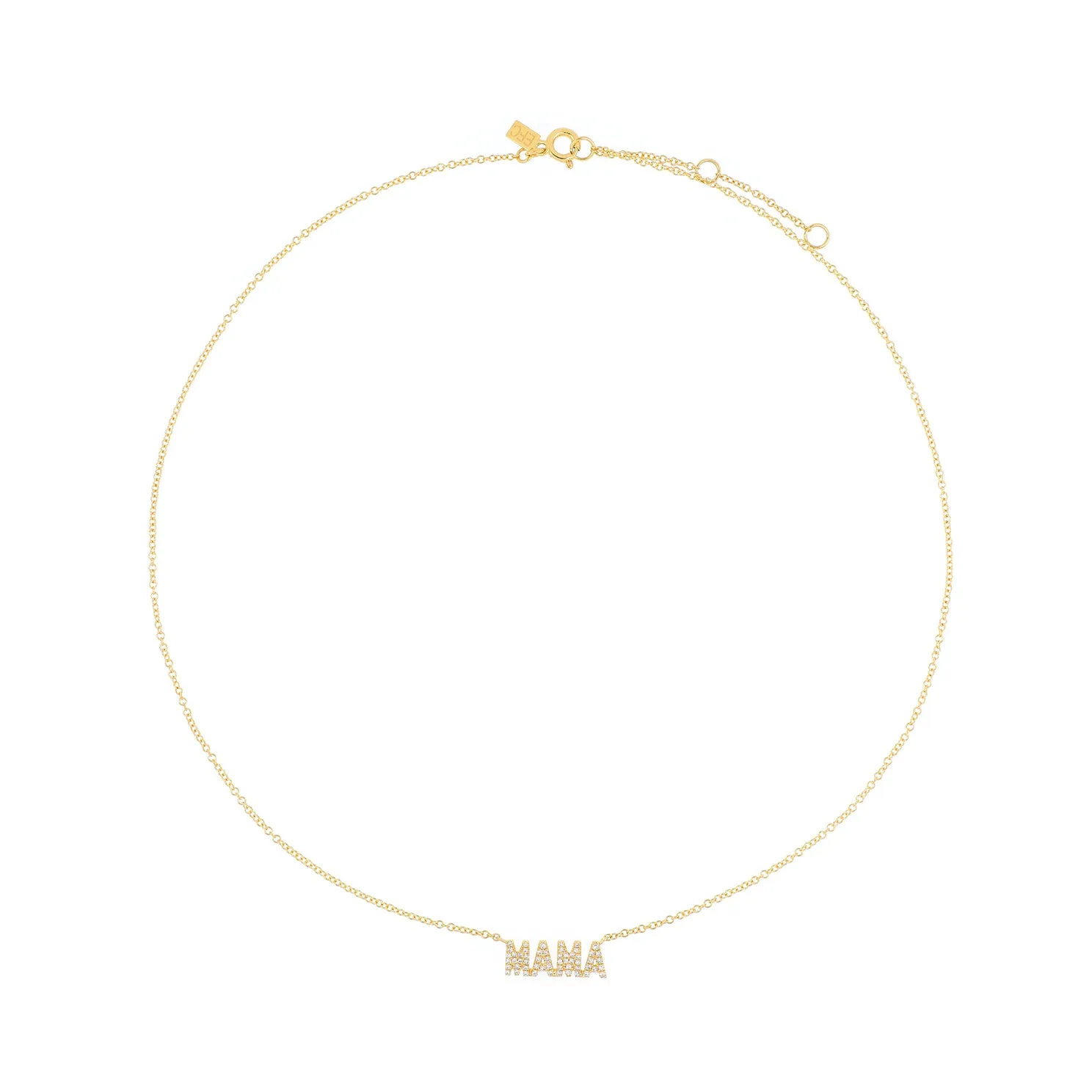 Diamond Block Mama Necklace sold by EF Collection product image thumbnail 3