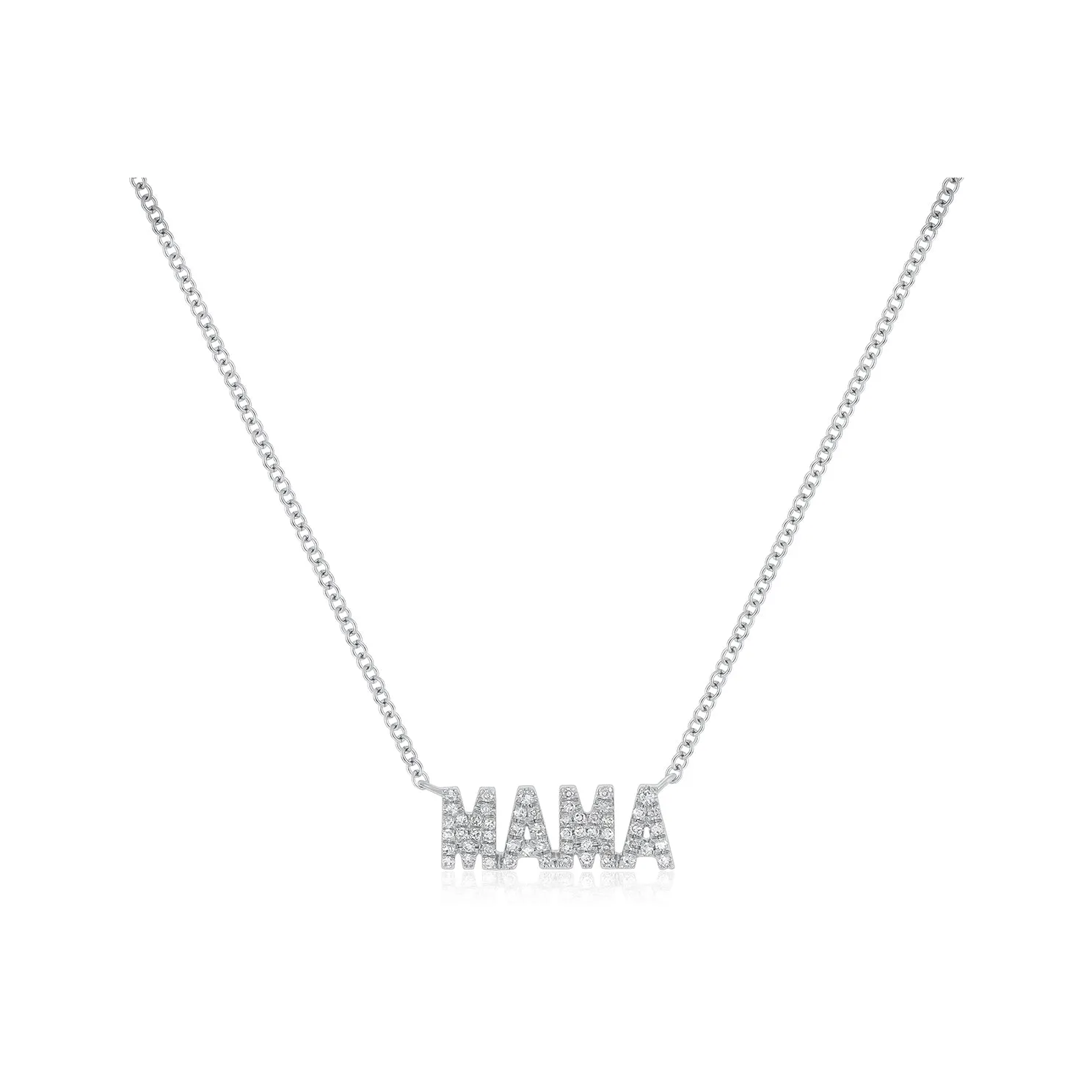 Diamond Block Mama Necklace sold by EF Collection product image thumbnail 5