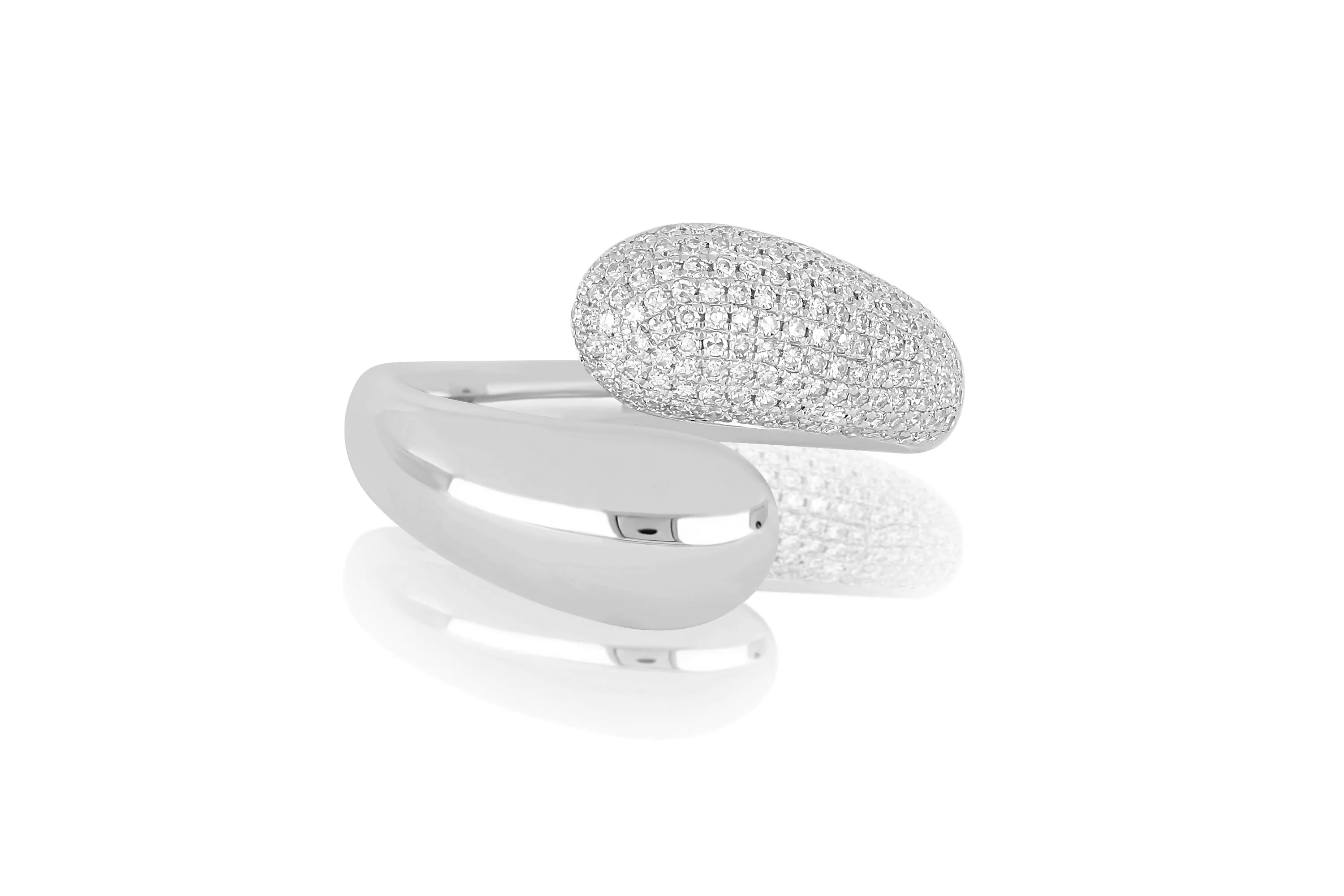 Diamond & Gold Jumbo Double Dome Ring sold by EF Collection product image thumbnail 4