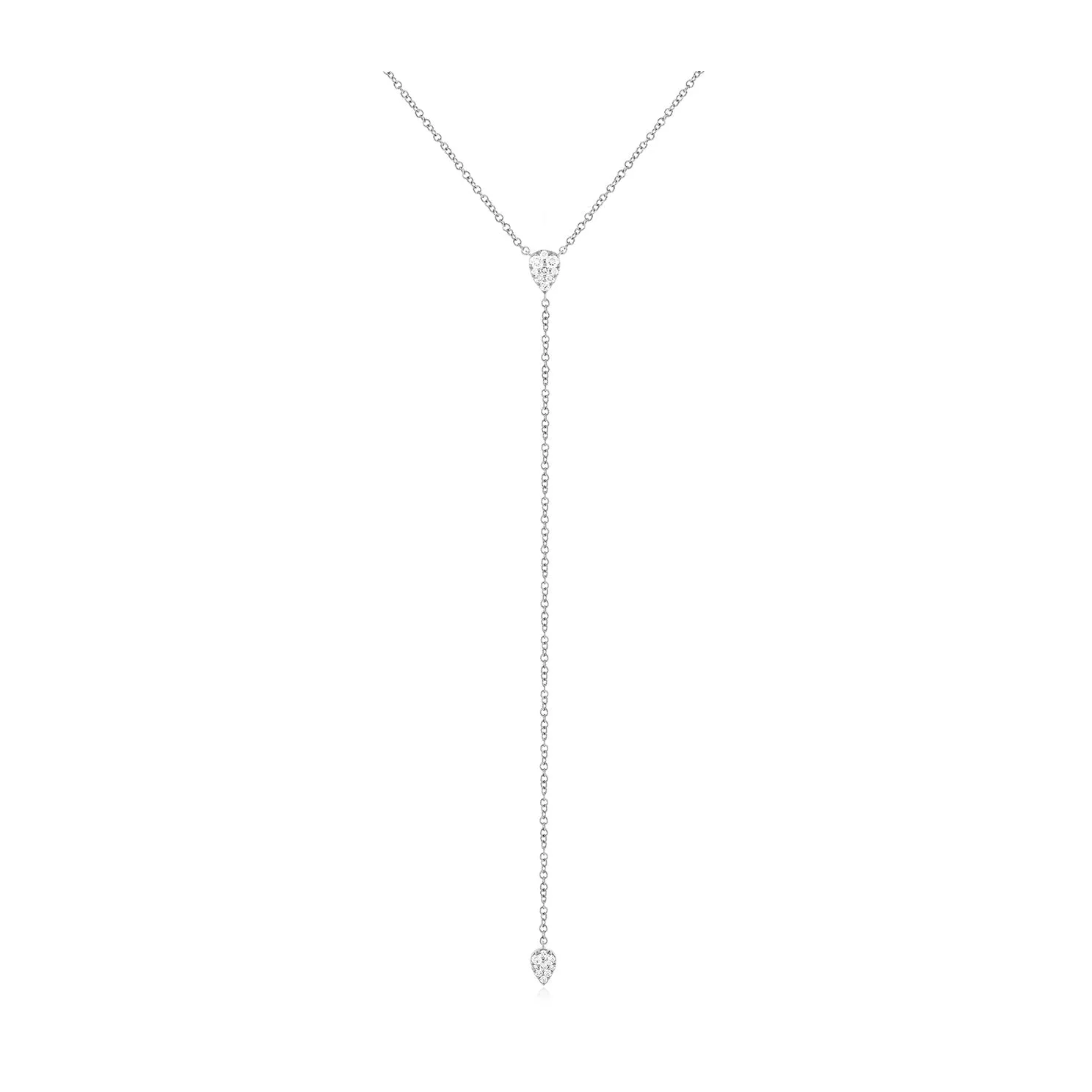 Full Cut Diamond Teardrop Lariat Necklace sold by EF Collection