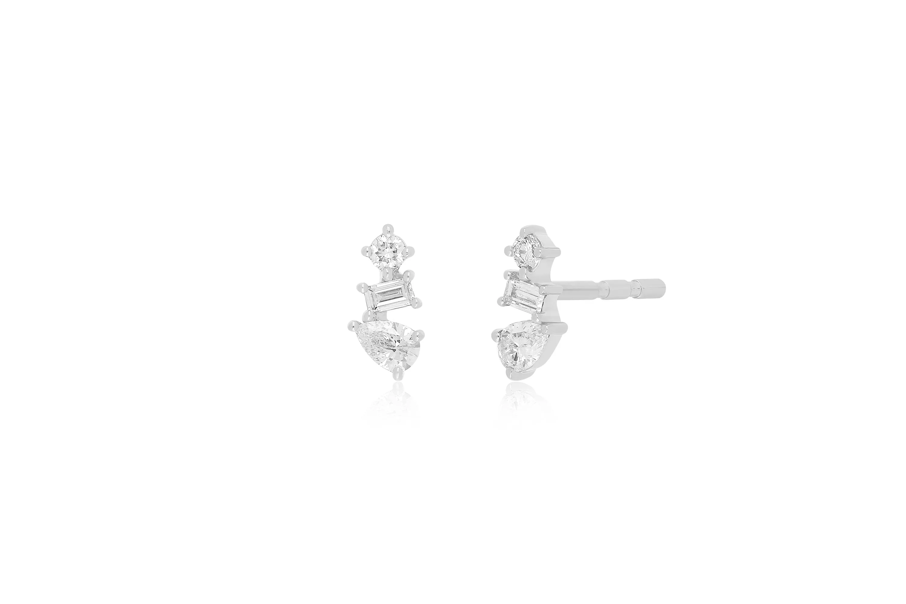 Diamond Multifaceted Stud Earring sold by EF Collection product image thumbnail 4