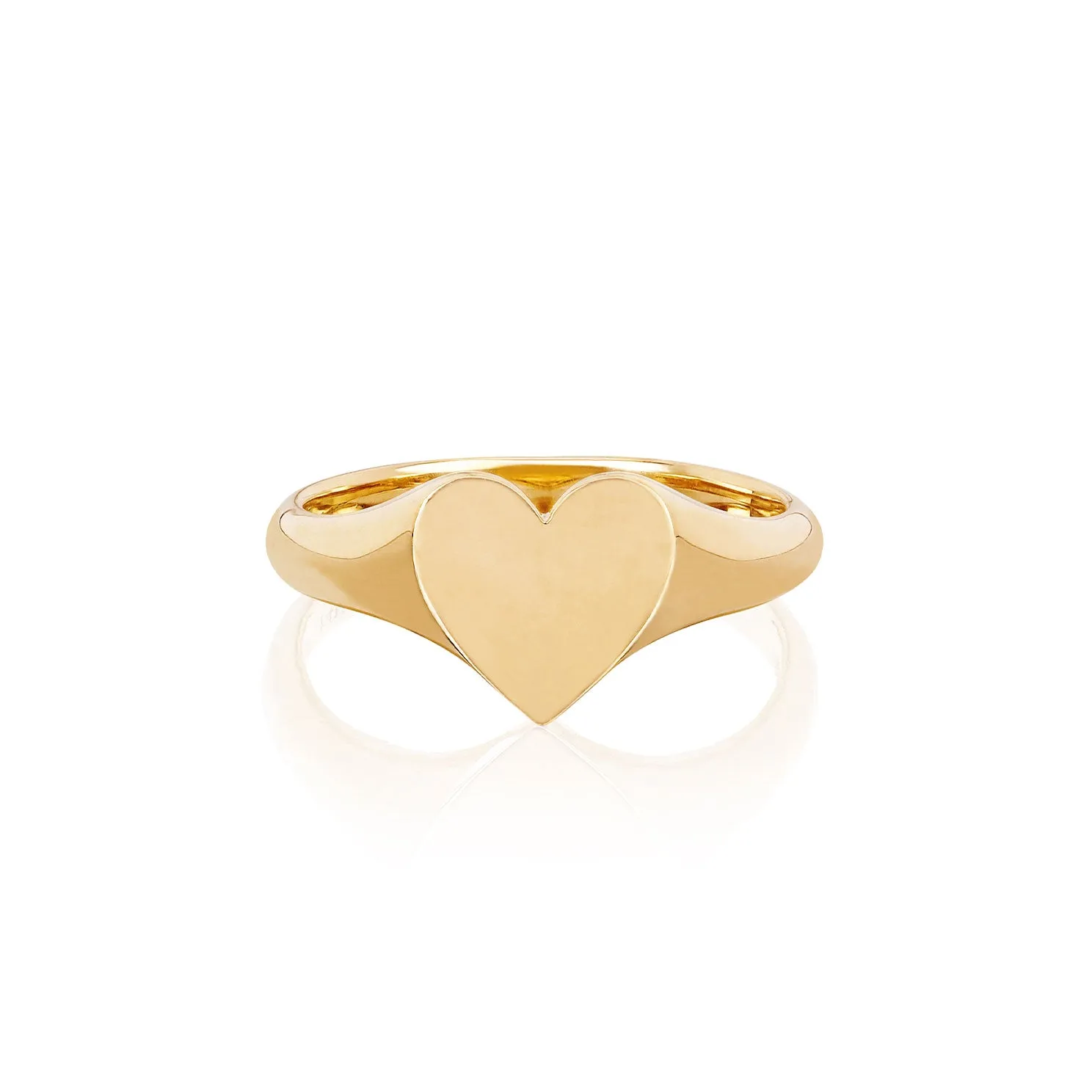 Gold Heart Signet Ring sold by EF Collection