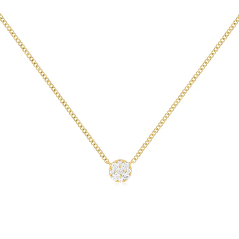 Full Cut Diamond Disc Choker Necklace sold by EF Collection