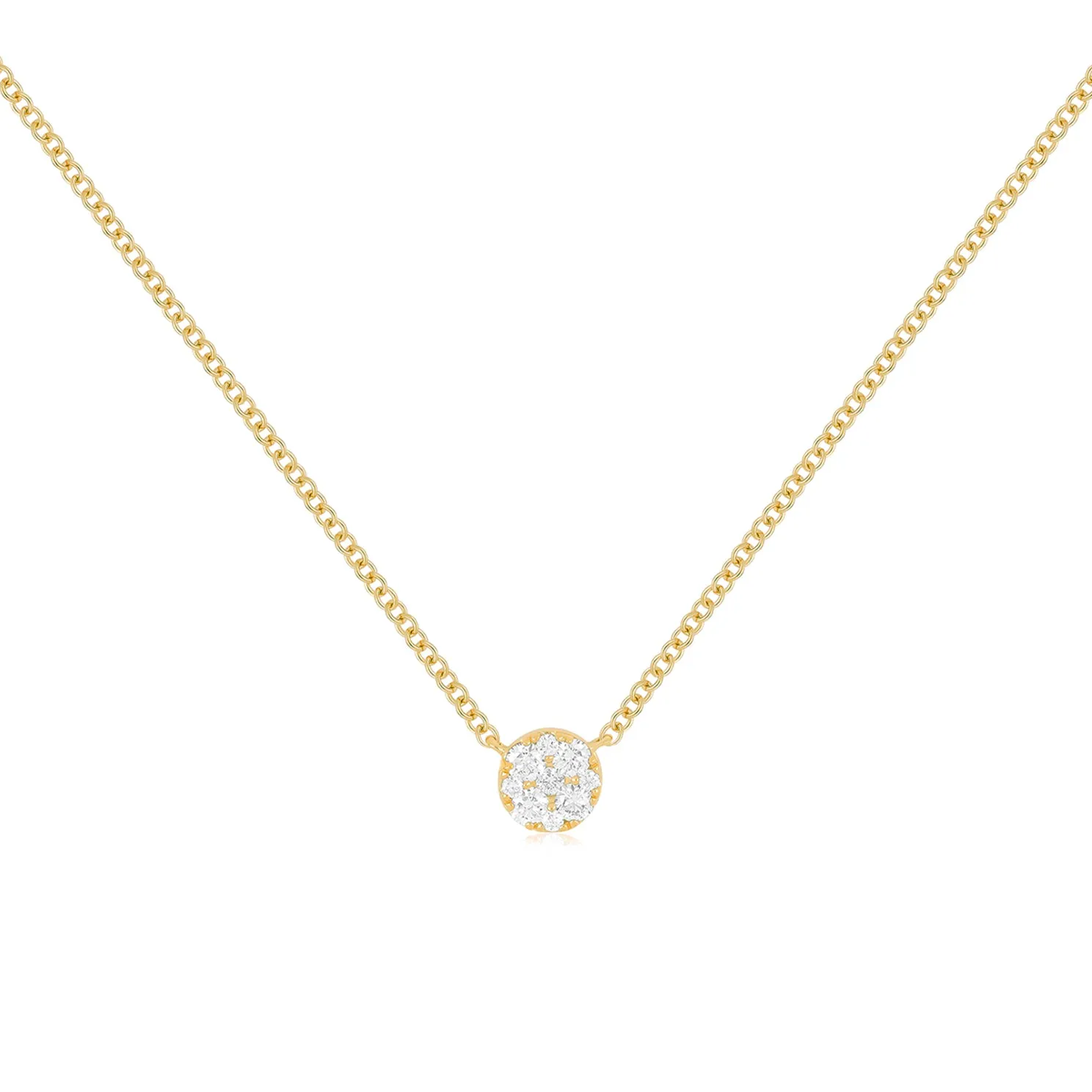 Full Cut Diamond Disc Choker Necklace sold by EF Collection