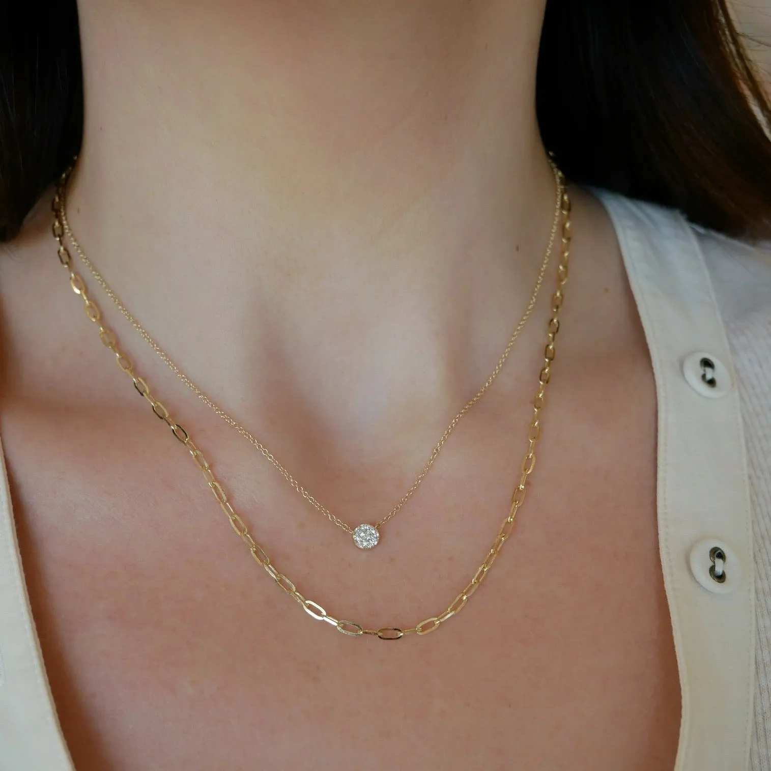Full Cut Diamond Disc Choker Necklace sold by EF Collection product image thumbnail 2