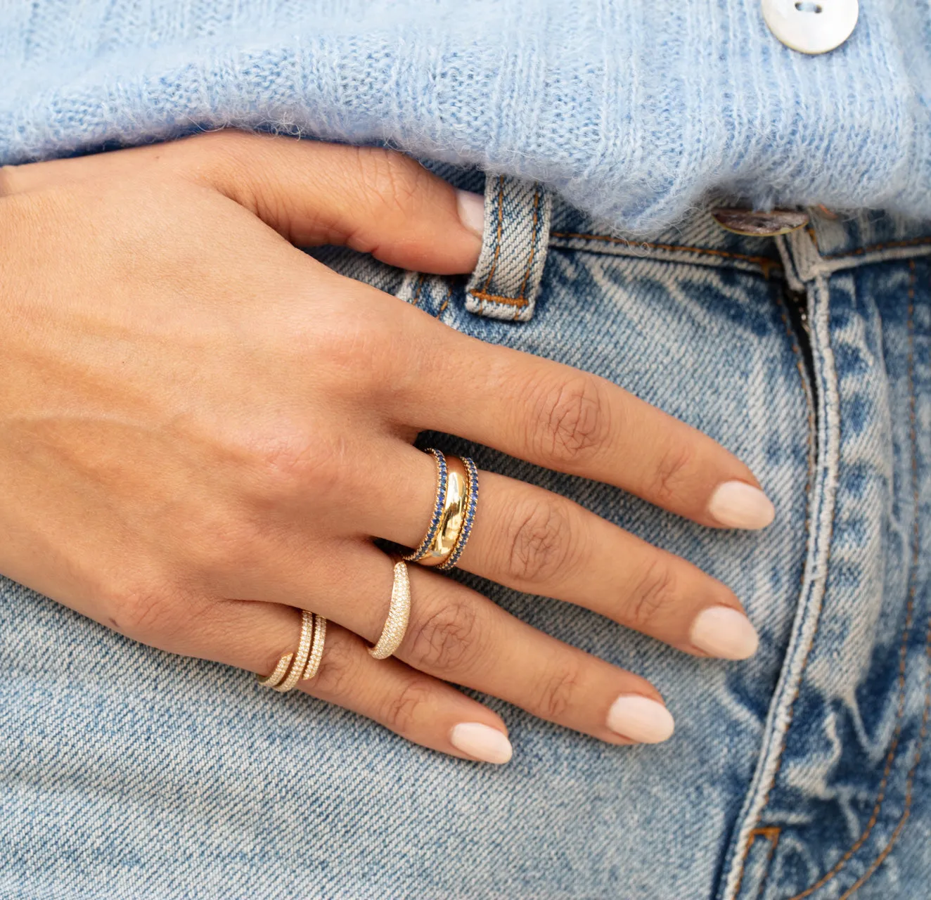 Blue Sapphire Eternity Ring sold by EF Collection product image thumbnail 2