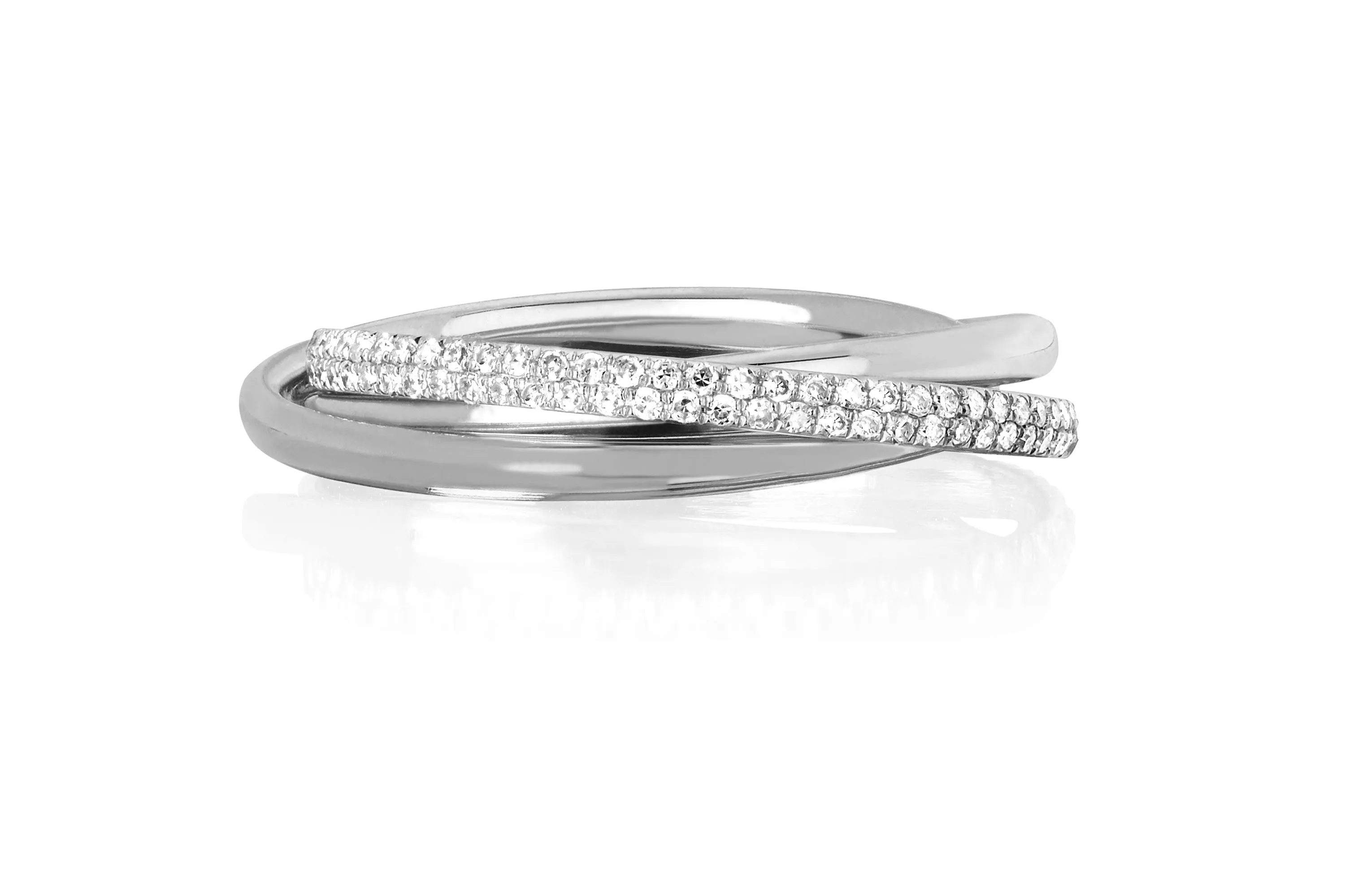Jumbo Triple Interlocking Eternity Ring sold by EF Collection product image thumbnail 4