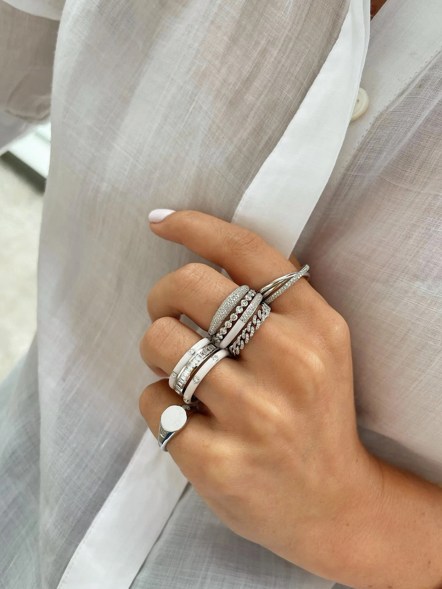 Jumbo Triple Interlocking Eternity Ring sold by EF Collection product image thumbnail 2