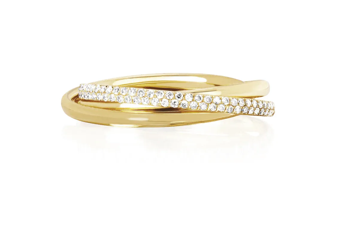 Jumbo Triple Interlocking Eternity Ring sold by EF Collection