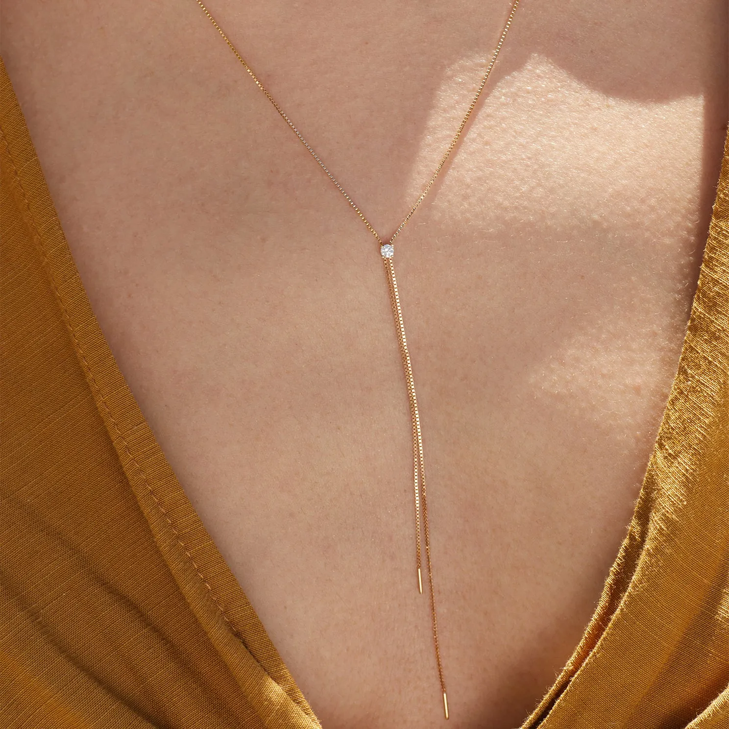 Diamond Shayla Lariat Necklace sold by EF Collection product image thumbnail 2