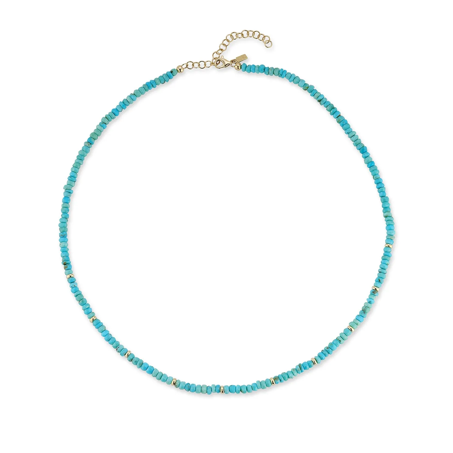 Birthstone Bead Necklace In Turquoise sold by EF Collection