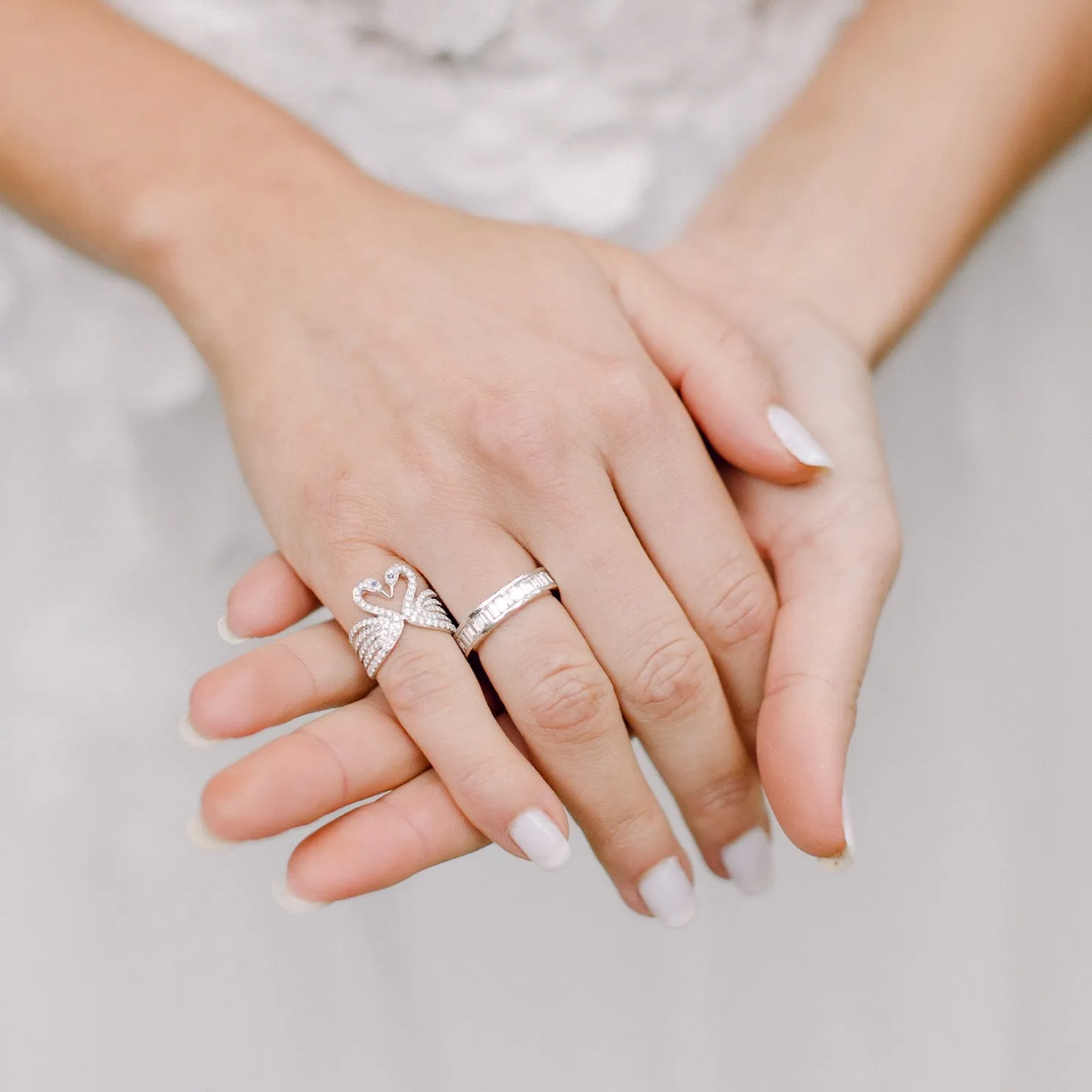 Diamond Swan Ring sold by EF Collection product image thumbnail 2