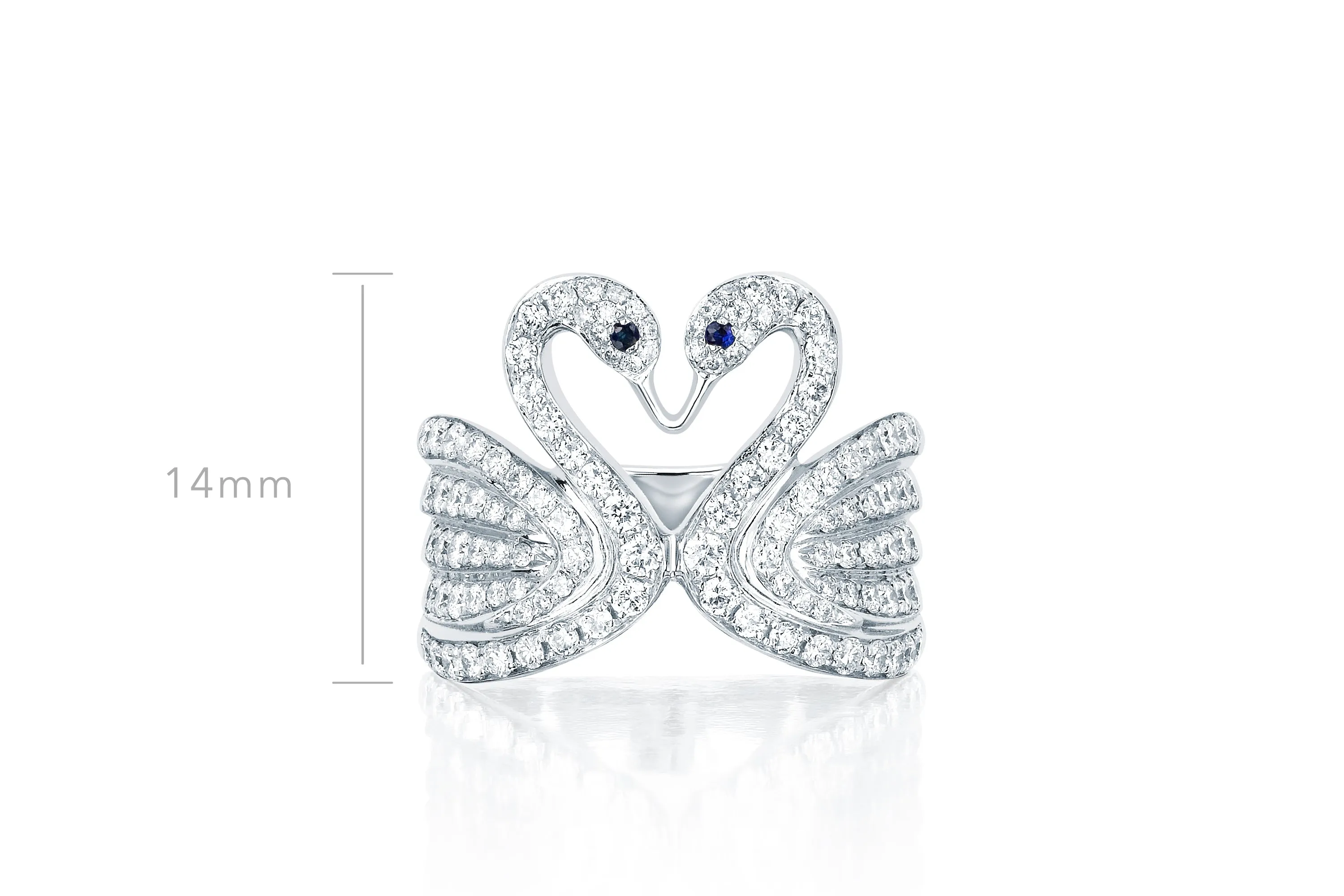 Diamond Swan Ring sold by EF Collection product image thumbnail 3
