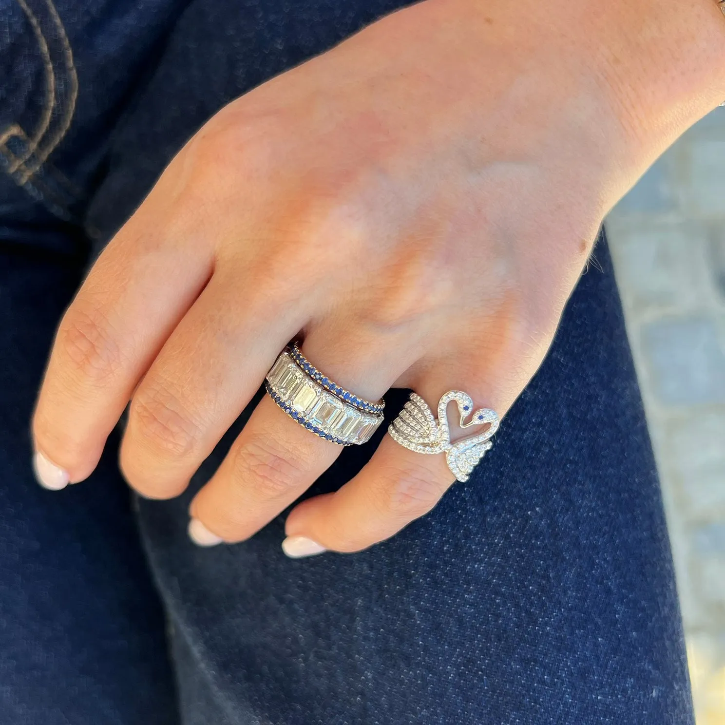 Diamond Swan Ring sold by EF Collection product image thumbnail 4