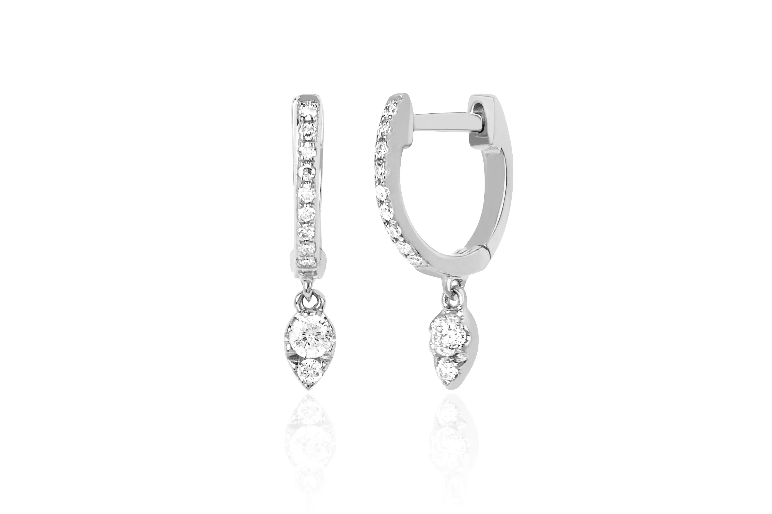 Teardrop Diamond Mini Huggie Earring sold by EF Collection product image thumbnail 4
